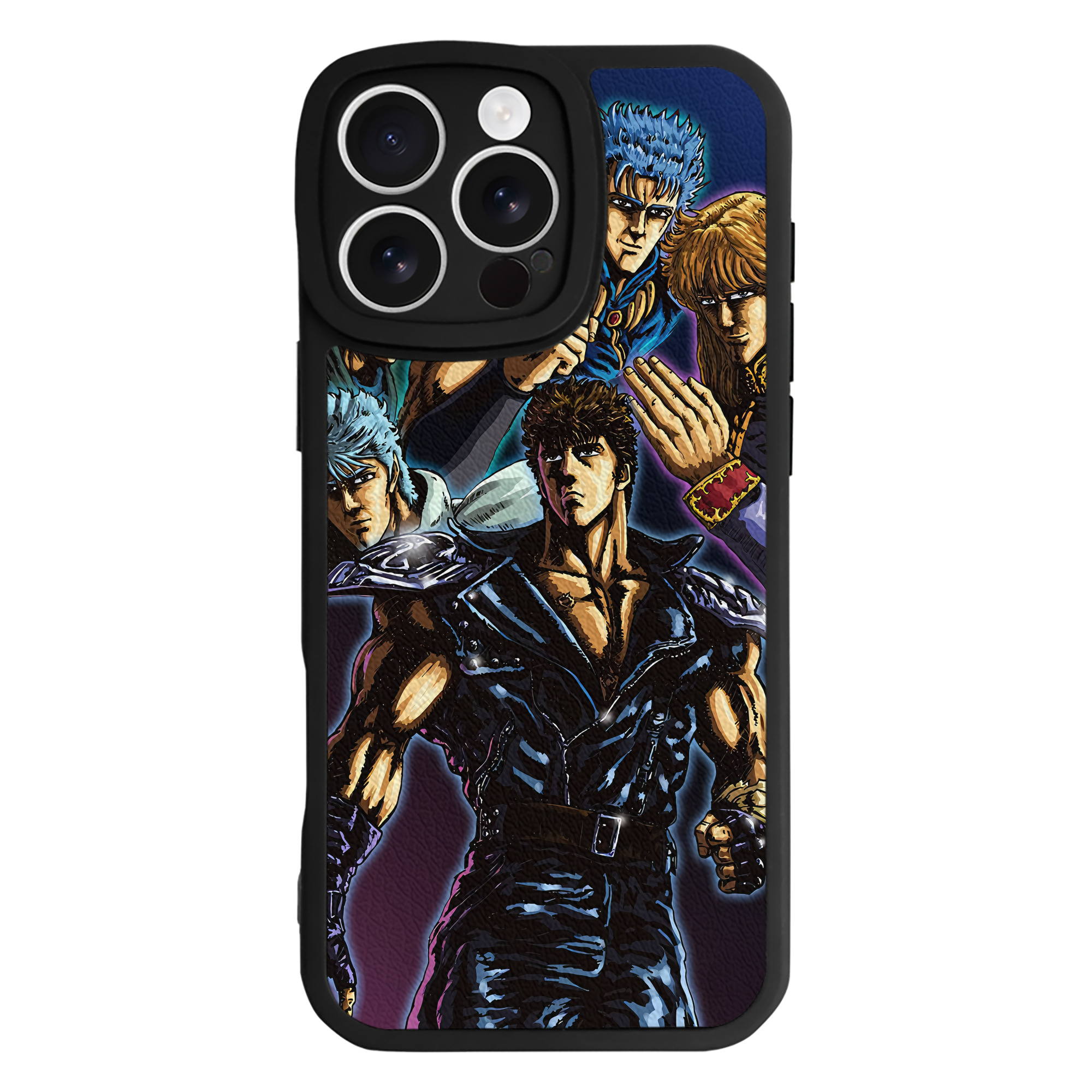 （画像用） 北斗の拳 Fist of the North Star 【iPhone 16シリーズ対応】シリコンスマホケース（レザー調） 材質：シリコン